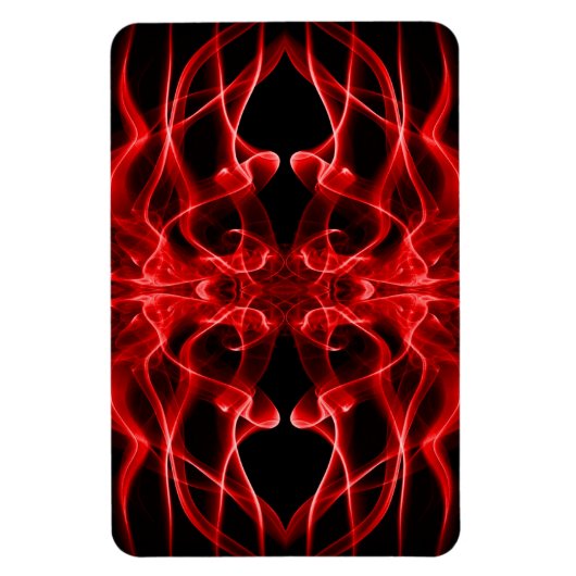 Rote Rauchwolken auf schwarz Magnet (Vertikal)