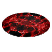 Rote Rauchwolken auf schwarz Schneidebrett (Ecke)