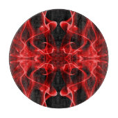 Rote Rauchwolken auf schwarz Schneidebrett (Vorderseite)