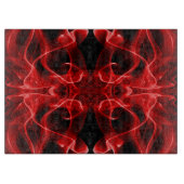 Rote Rauchwolken auf schwarz Schneidebrett (Vorderseite)