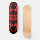 Rote Rauchwolken auf schwarz Skateboard (Vorderseite)