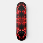Rote Rauchwolken auf schwarz Skateboard (Vorderseite)