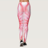 Rote Rauchwolken auf Weiß Leggings (Rückseite)