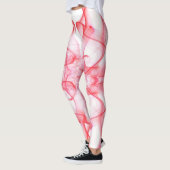 Rote Rauchwolken auf Weiß Leggings (Links)
