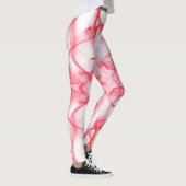 Rote Rauchwolken auf Weiß Leggings (Rechts)