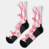 Rote Rauchwolken auf Weiß Socken (Links)