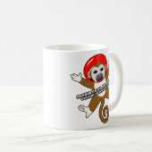 Rote Raum-Affe-Tasse Kaffeetasse (VorderseiteRechts)