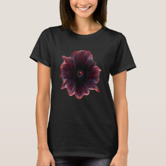 Rote Raumblume mit Lila - Cooles Grafikdesign T-Shirt