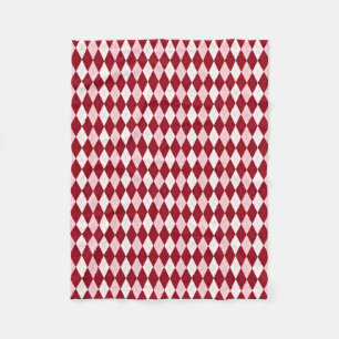 Rote Raute Crimson Pink Kleine Diamantform Fleecedecke