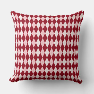 Rote Raute Crimson Pink Kleine Diamantform Kissen