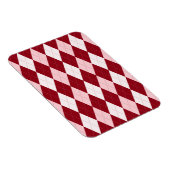 Rote Raute Crimson Pink Kleine Diamantform Magnet (Rechte Seite)