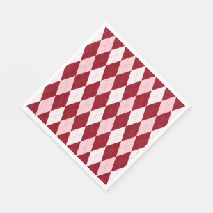 Rote Raute Crimson Pink Kleine Diamantform Serviette