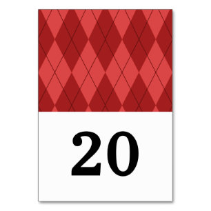 Rote Raute Hochzeitskarte Tischnummer