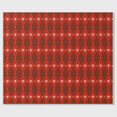 Rote Raute oder Diamantmotif Geschenkpapier (Flach)