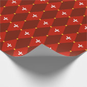 Rote Raute oder Diamantmotif Geschenkpapier (Ecke)