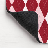 Rote Rauten-hochrote rosa kleine Diamant-Form Mousepad (Ecke)