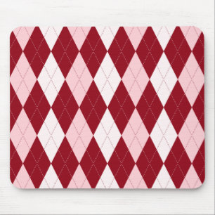 Rote Rauten-hochrote rosa kleine Diamant-Form Mousepad