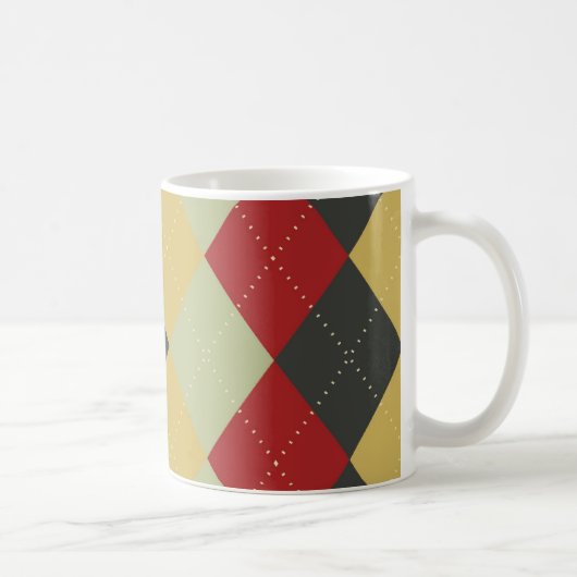 Rote Rauten-Tasse Kaffeetasse (Rechts)