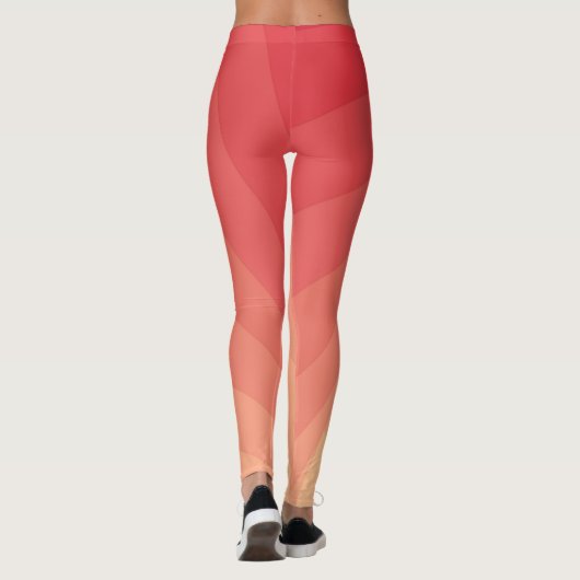 Rote Rechtecke in Gradient Leggings (Rückseite)