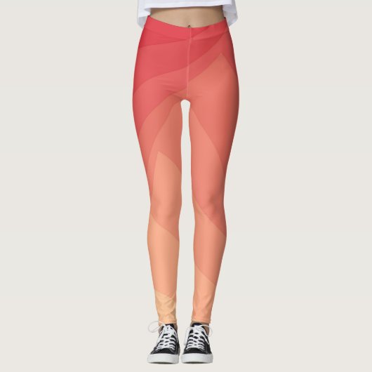 Rote Rechtecke in Gradient Leggings (Vorderseite)