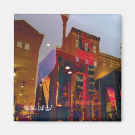 Rote Reflexionen auf den Straßen von Philadelphia Magnet