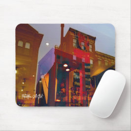 Rote Reflexionen auf den Straßen von Philadelphia Mousepad