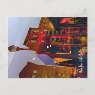 Rote Reflexionen auf den Straßen von Philadelphia Postkarte