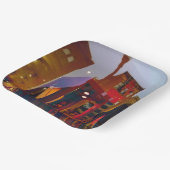 Rote Reflexionen auf der Straße von Philadelphia Pappteller (Gewinkelt)