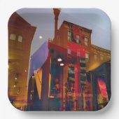 Rote Reflexionen auf der Straße von Philadelphia Pappteller (Vorderseite)