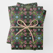 Rote reife Äpfel auf Baumkaleidoskop Geschenkpapier Set (Beispiel)