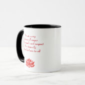 Rote Reiki Prinzipart Tasse (Vorderseite Links)