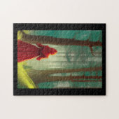 Rote Reithaube in der Waldkitty Stimmen Puzzle (Horizontal)