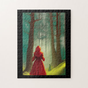 Rote Reithaube in der Waldkitty Stimmen Puzzle