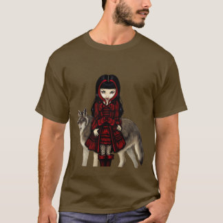 Rote Reithaube in Herbstwolf Shirt