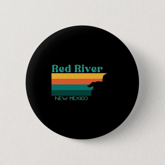 Rote Reitweg 70er Retro New Mex Button (Vorderseite)