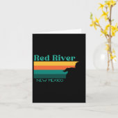 Rote Reitweg 70er Retro New Mex Karte (Gelbe Blume)