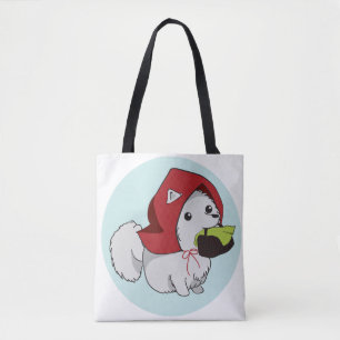 Rote Reitwelpen-Tasche (beide Seiten) Tasche