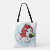 Rote Reitwelpen-Tasche (beide Seiten) Tasche (Rückseite)