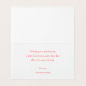 Rote Rentiere Elegante Urlaubskarte (Innenseite Aufgefaltet)