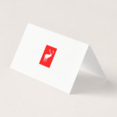 Rote Rentiere Elegante Urlaubskarte (Rückseite)