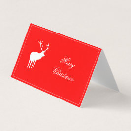Rote Rentiere Elegante Urlaubskarte