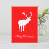 Rote Rentiere Karte (Stehend Vorderseite)