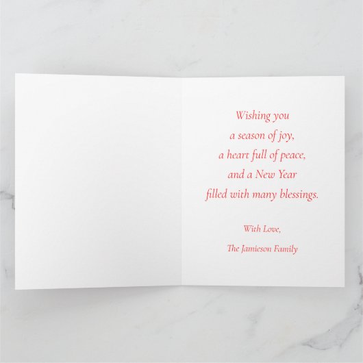 Rote Rentiere Karte (Innenseite)