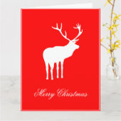 Rote Rentiere Karte (Gelbe Blume)