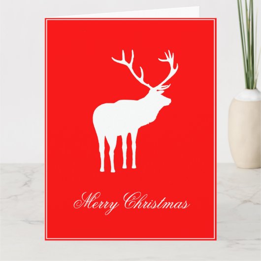 Rote Rentiere Karte (Vorderseite)