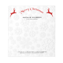 Rote Rentiere Notizblock