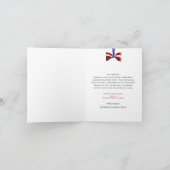 Rote Republikaner Patriotic Holiday Donor Voluntee Dankeskarte (Innenseite)