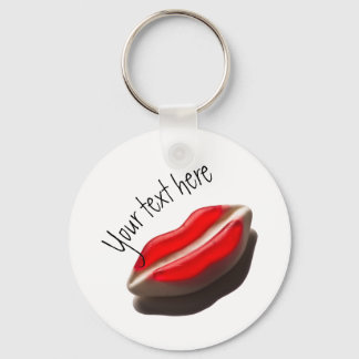 Rote Retro-Lippen Schlüsselanhänger