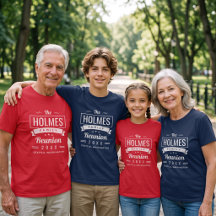 Rote Retro-Moderne passende Familientreffen-Shirts