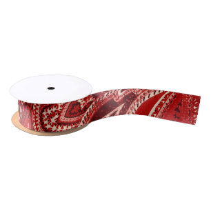 Rote Retro Paisley Bandanna/Bandana Satinband
